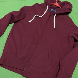 BURGUNDY RALPH LAUREN MENS SWEATER
